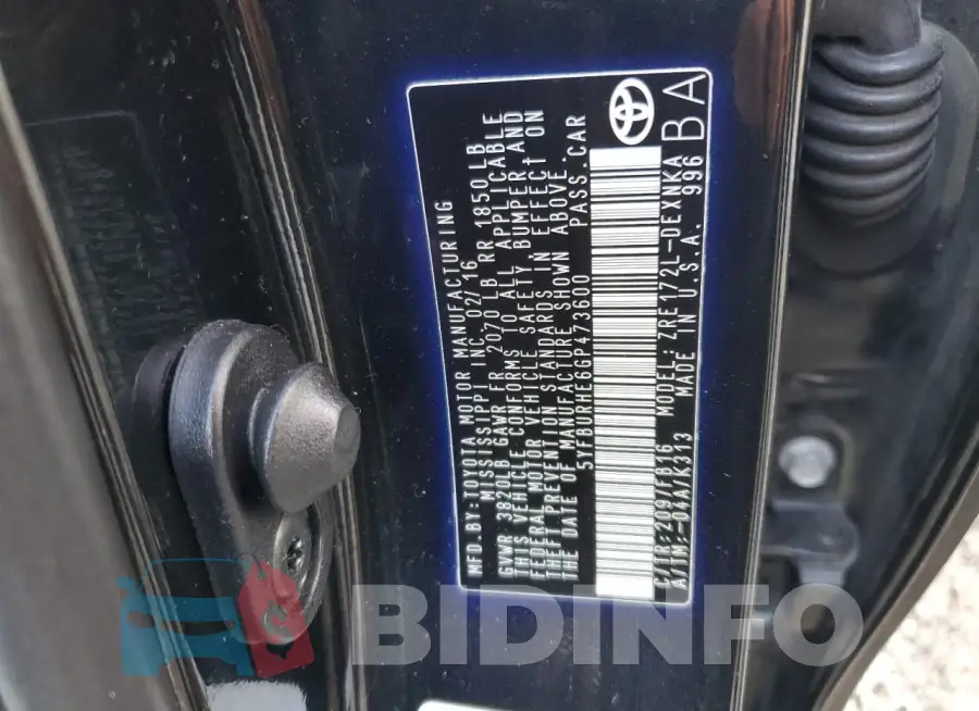5YFBURHE6GP473600 Photo# 12