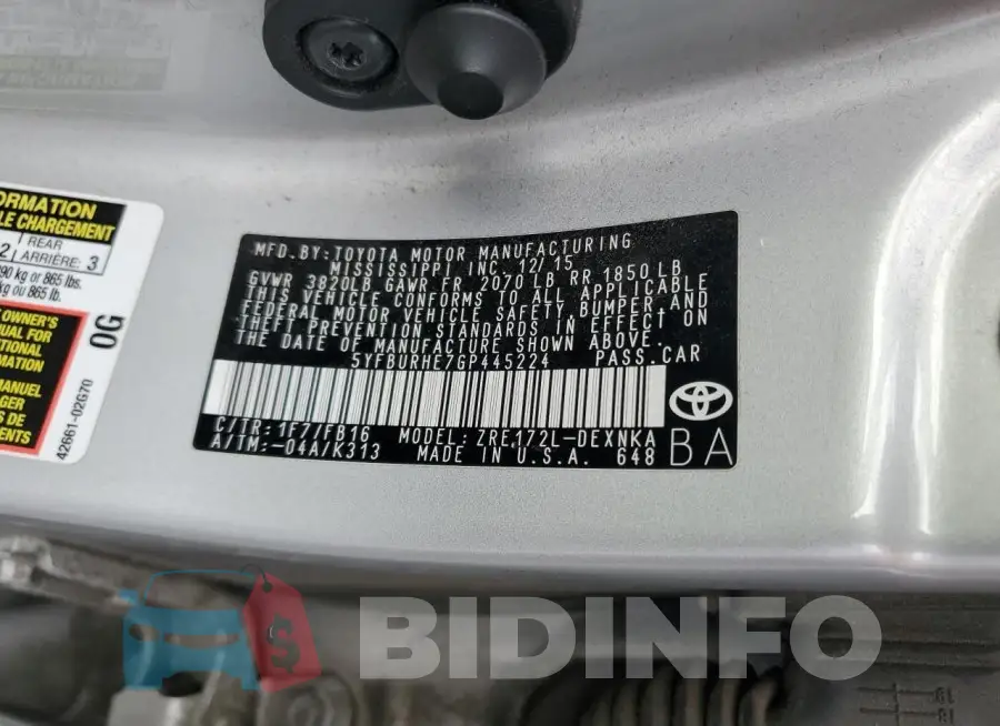5YFBURHE7GP445224 Photo# 12