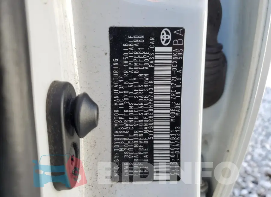 5YFBURHE8HP674318 Photo# 13