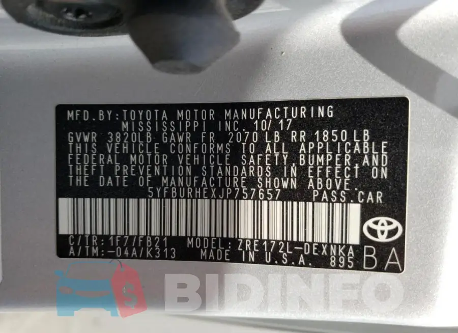 5YFBURHEXJP757657 Photo# 10
