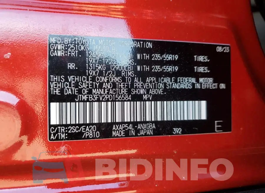 JTMFB3FV2PD156584 Photo# 12