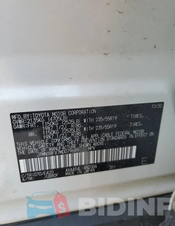 JTMN1RFV7MD079689 Photo# 12