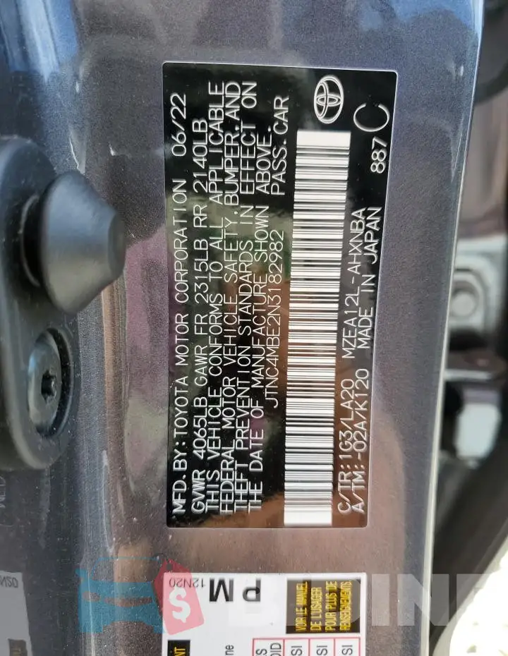 JTNC4MBE2N3182982 Photo# 12