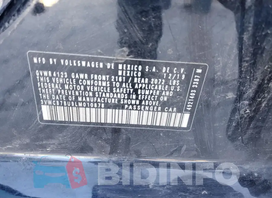 3VWCB7BU9LM010878 Photo# 12