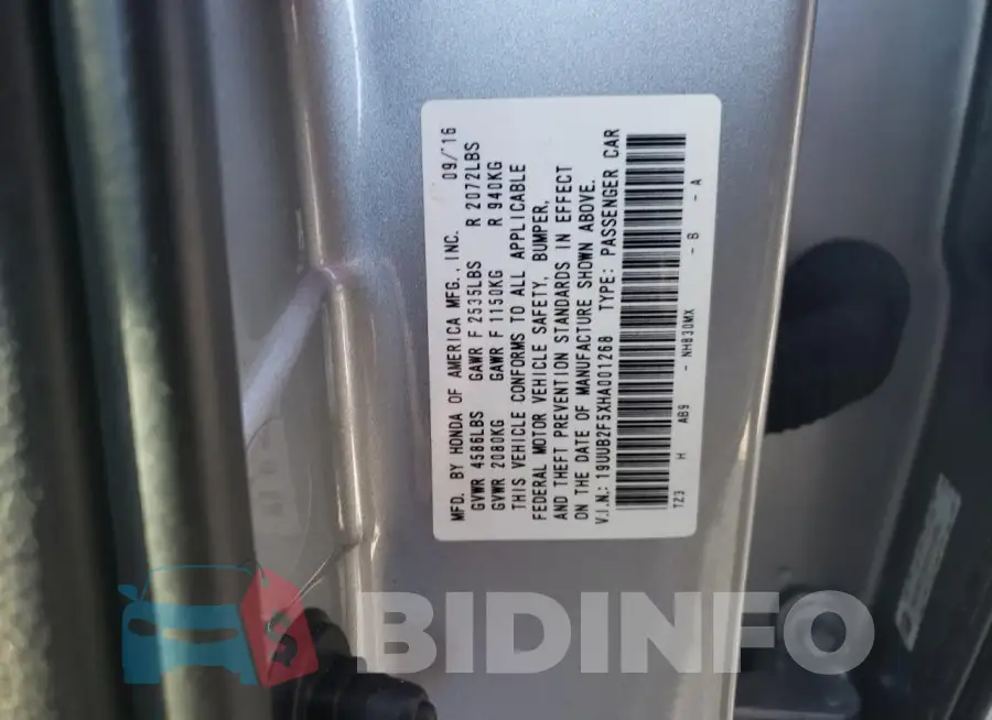 19UUB2F5XHA001268 Photo# 12