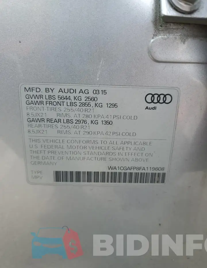 WA1CGAFP8FA119608 Photo# 12