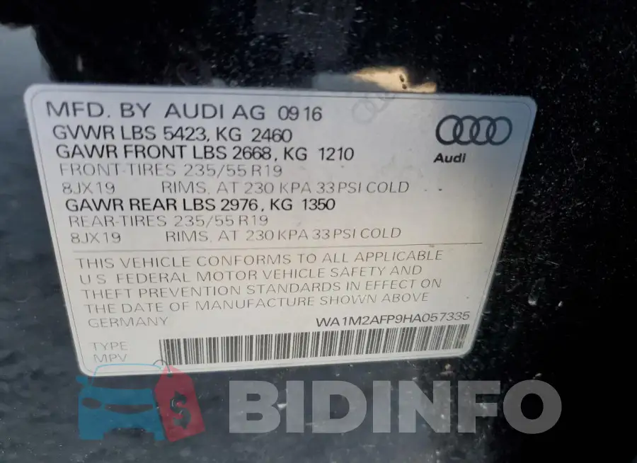 WA1M2AFP9HA057335 Photo# 14