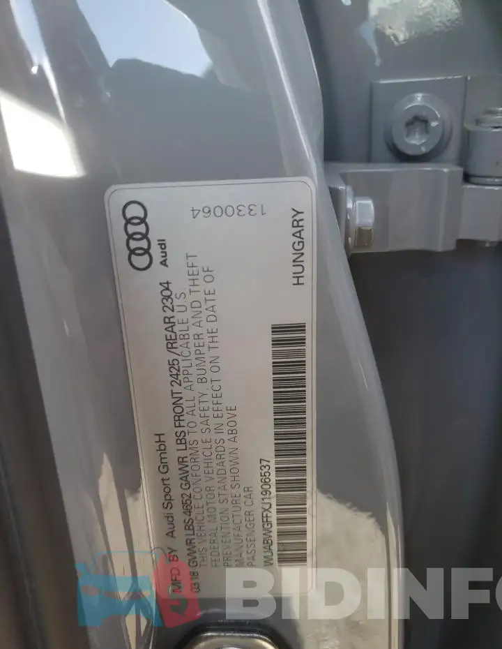 WUABWGFFXJ1906537 Photo# 12