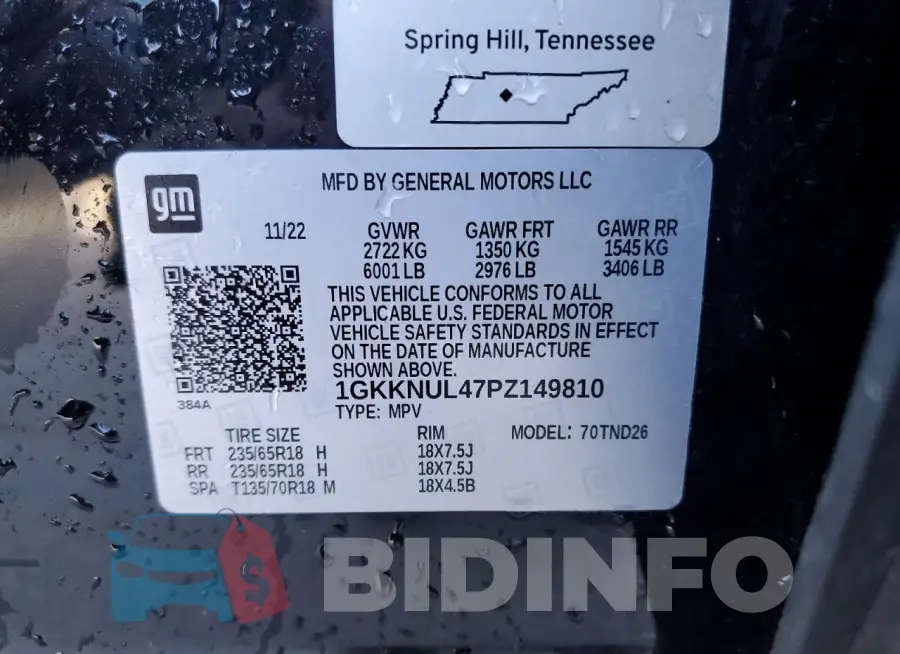 1GKKNUL47PZ149810 Photo# 13
