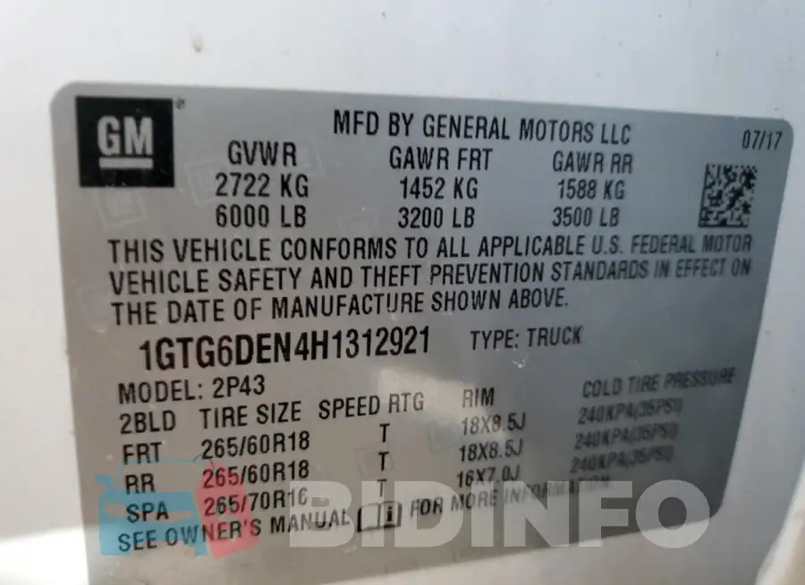 1GTG6DEN4H1312921 Photo# 12