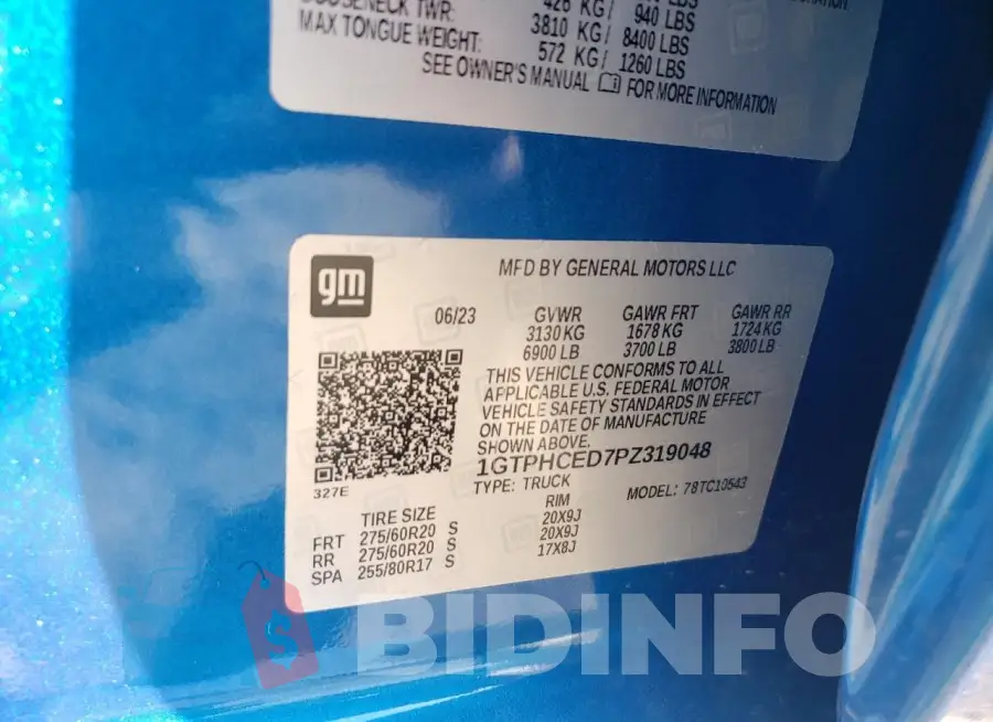 1GTPHCED7PZ319048 Photo# 12
