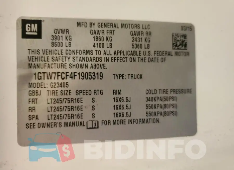1GTW7FCF4F1905319 Photo# 12