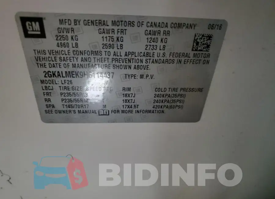 2GKALMEK9H6114437 Photo# 13