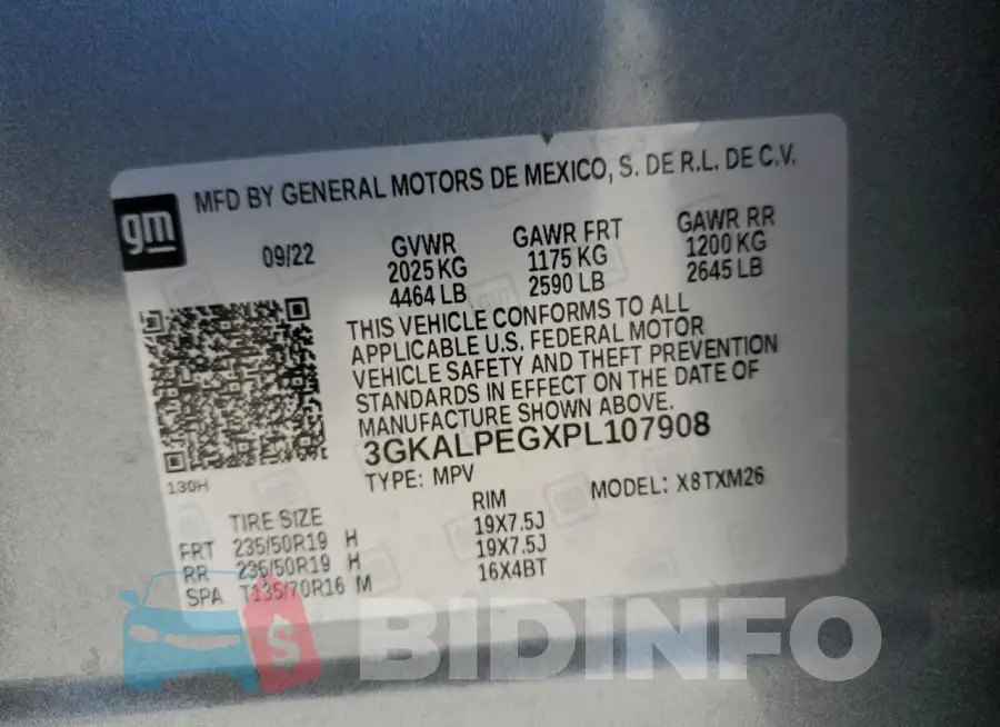 3GKALPEGXPL107908 Photo# 14