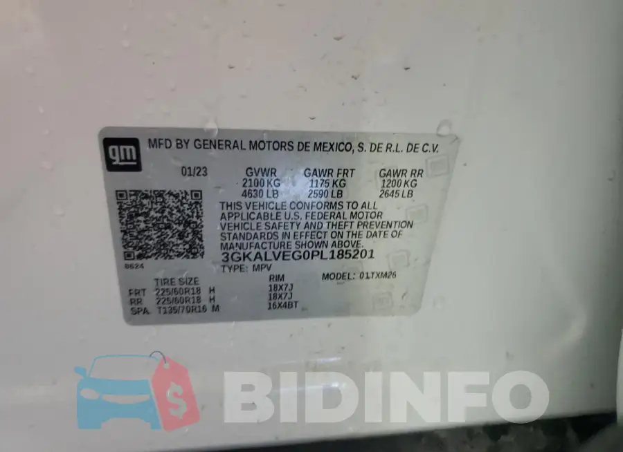 3GKALVEG0PL185201 Photo# 12