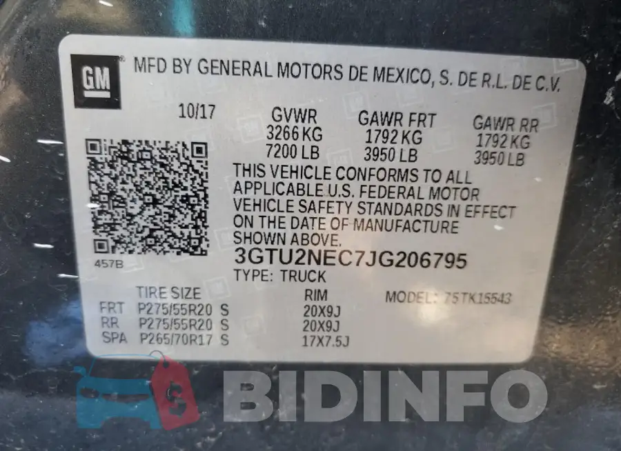 3GTU2NEC7JG206795 Photo# 12