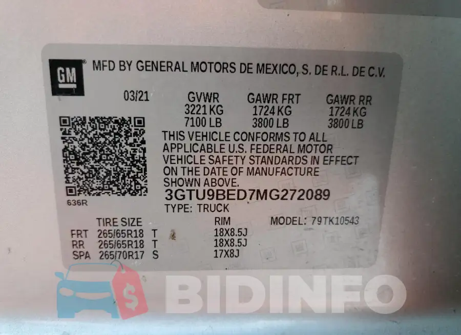 3GTU9BED7MG272089 Photo# 12