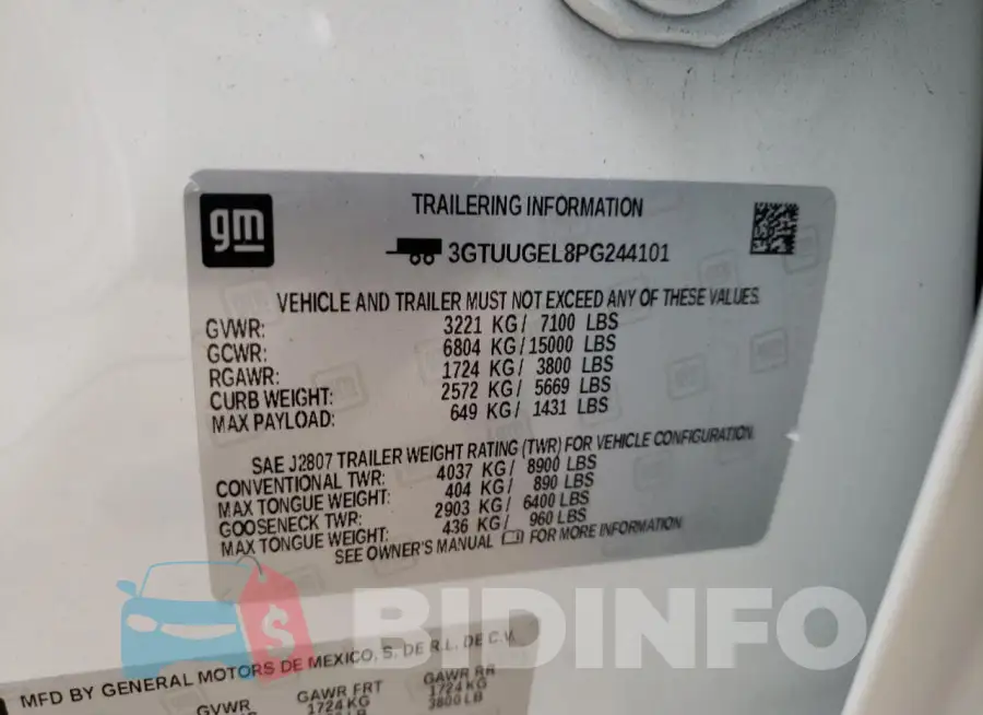 3GTUUGEL8PG244101 Photo# 12