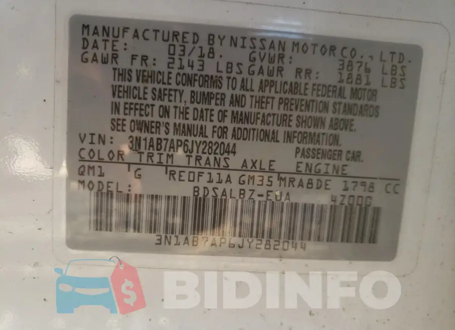 3N1AB7AP6JY282044 Photo# 13