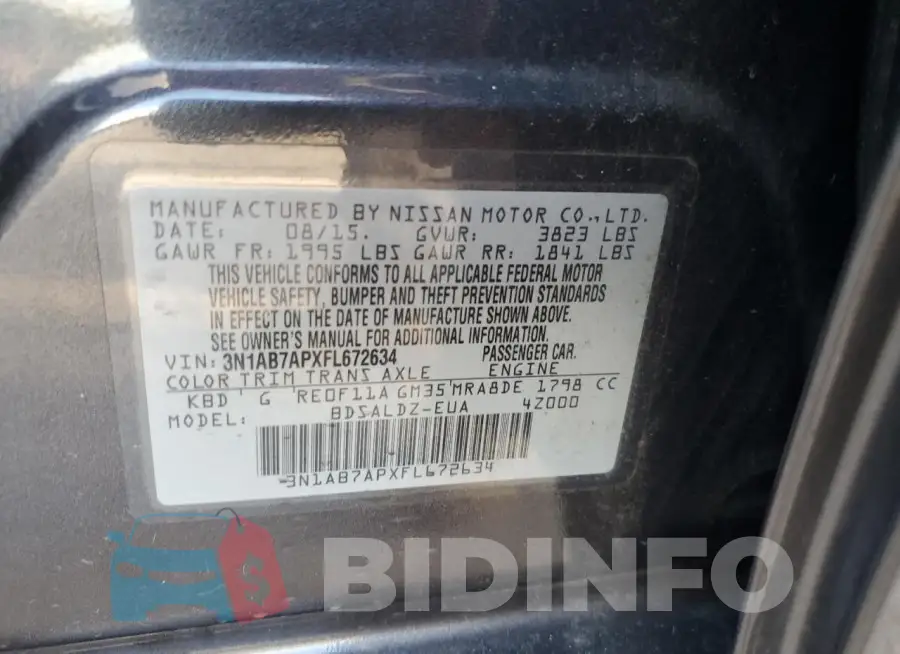 3N1AB7APXFL672634 Photo# 12