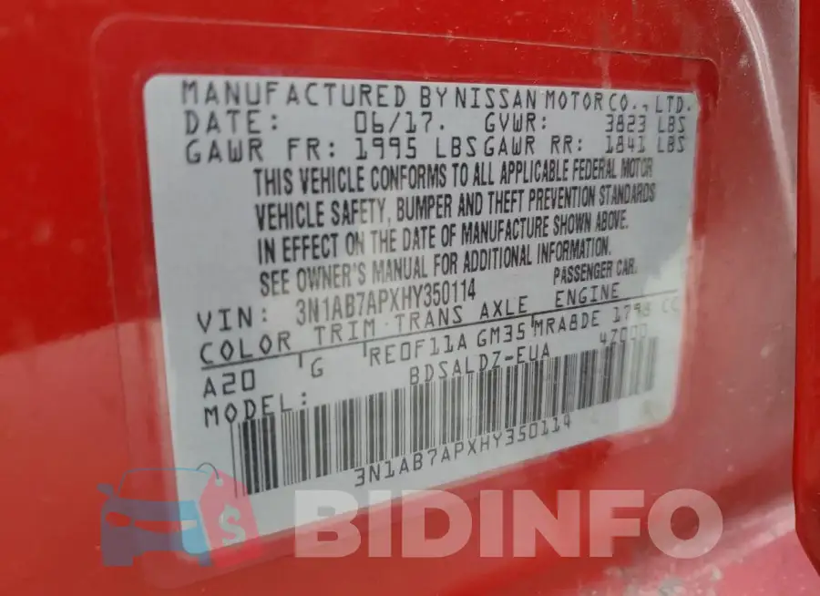 3N1AB7APXHY350114 Photo# 12