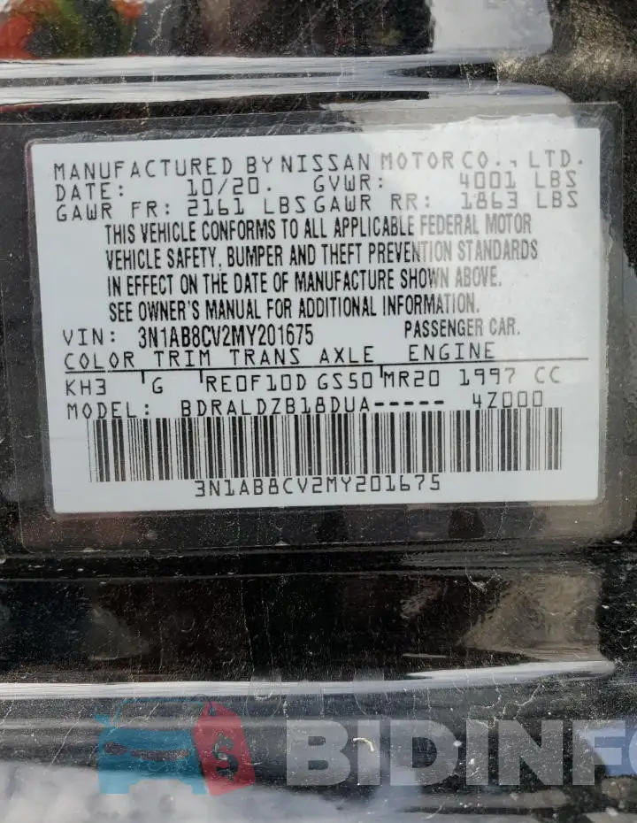 3N1AB8CV2MY201675 Photo# 12