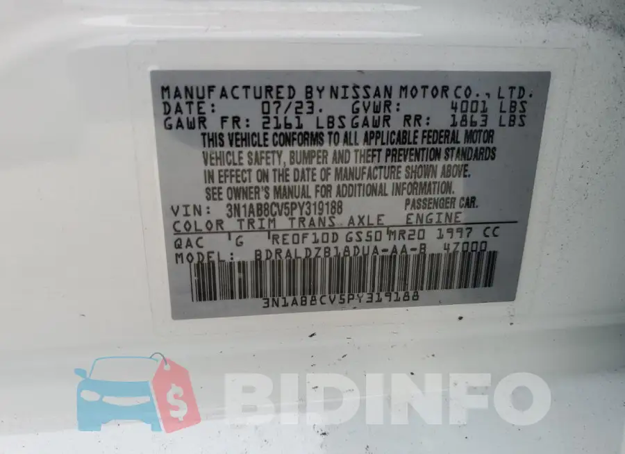 3N1AB8CV5PY319188 Photo# 13