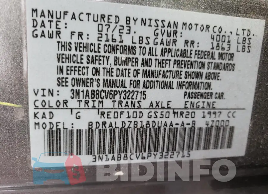 3N1AB8CV6PY322715 Photo# 13