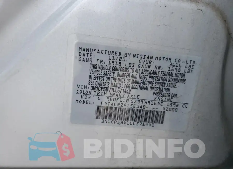3N1CP5BV1LL571442 Photo# 12