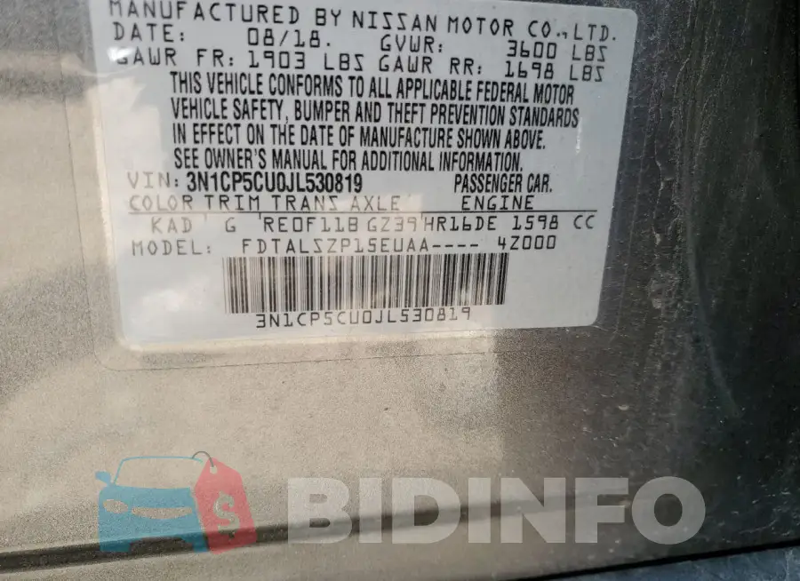 3N1CP5CU0JL530819 Photo# 13