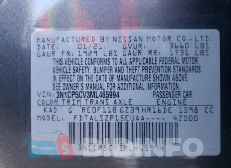 3N1CP5CV3ML465994 Photo# 12