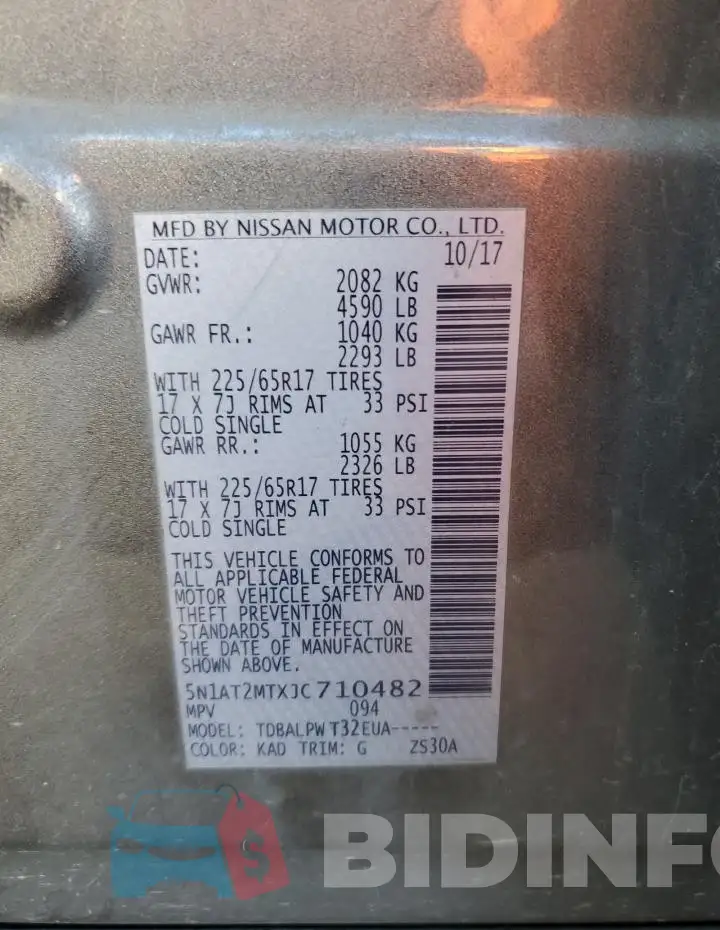 5N1AT2MTXJC710482 Photo# 14