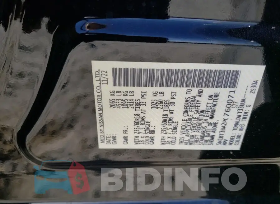 5N1BT3BA2PC760071 Photo# 13