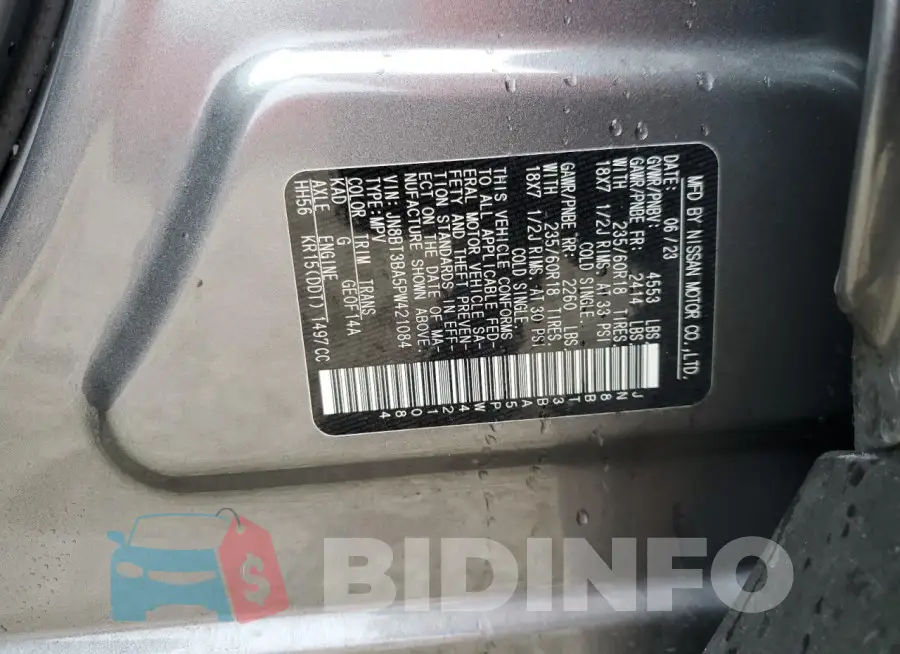 JN8BT3BA5PW421084 Photo# 13