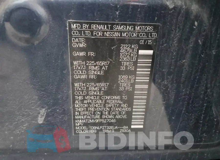 KNMAT2MV9FP527046 Photo# 12