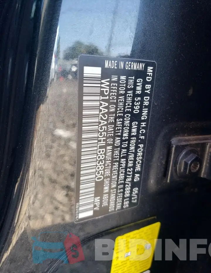 WP1AA2A55HLB83850 Photo# 13
