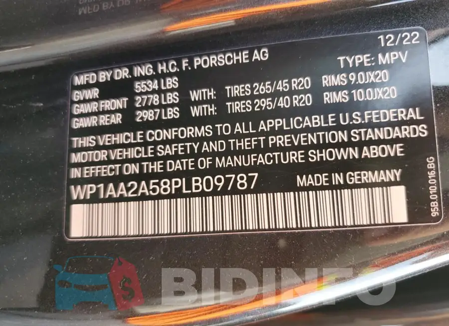 WP1AA2A58PLB09787 Photo# 13