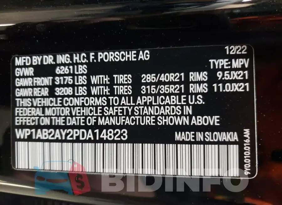 WP1AB2AY2PDA14823 Photo# 12