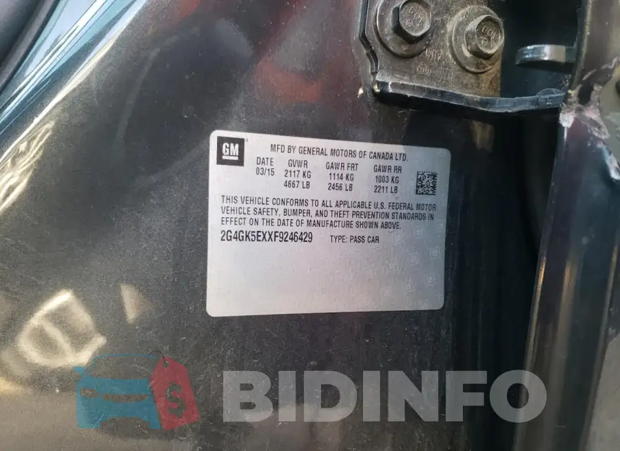 2G4GK5EXXF9246429 Photo# 13