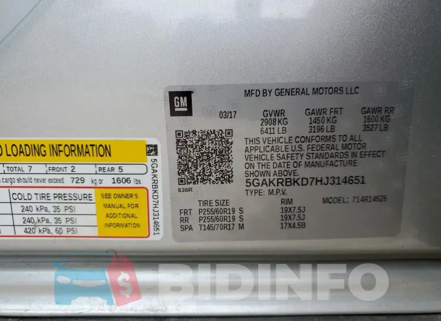 5GAKRBKD7HJ314651 Photo# 13