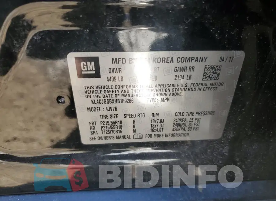 KL4CJGSBXHB189266 Photo# 12