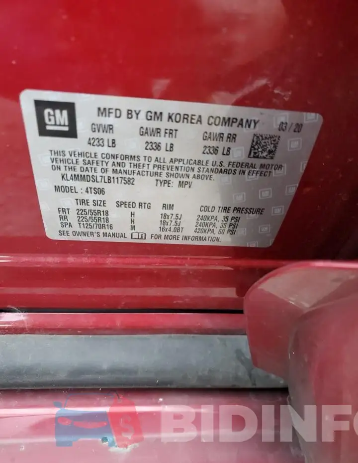 KL4MMDSL7LB117582 Photo# 12