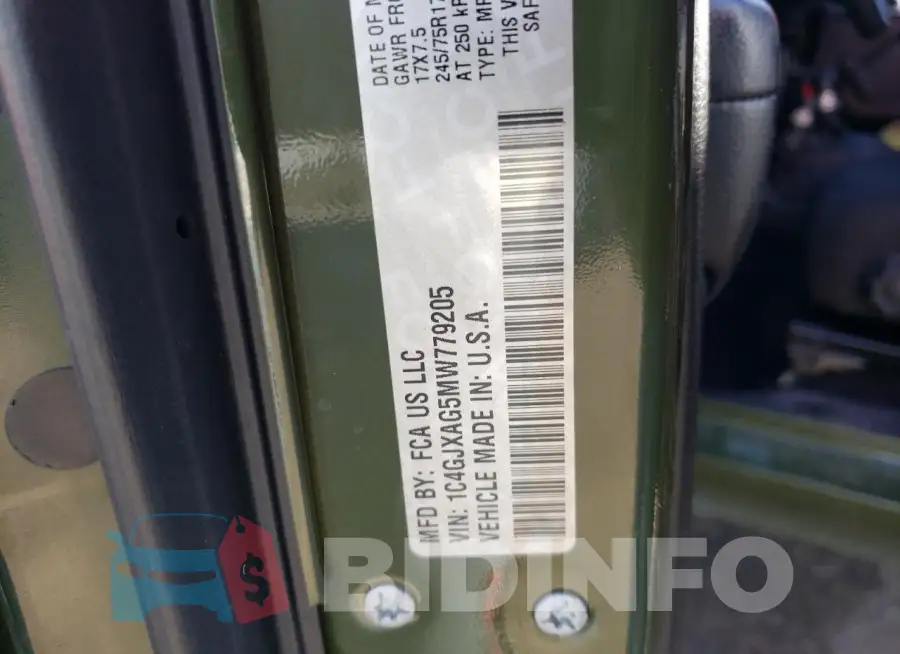 1C4GJXAG5MW779205 Photo# 13