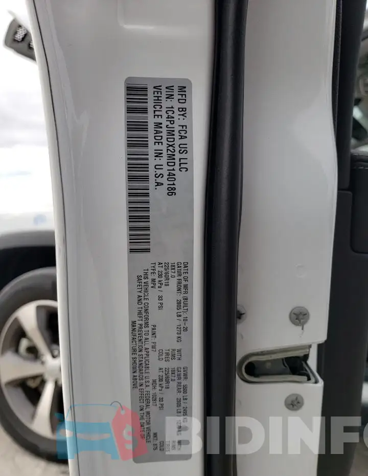 1C4PJMDX2MD140186 Photo# 12