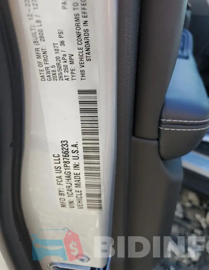 1C4RJHAG1P8766233 Photo# 13