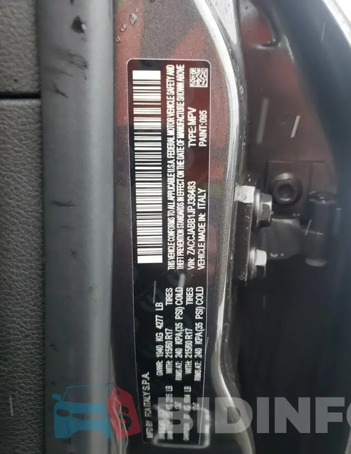 ZACCJABB1JPJ36483 Photo# 12
