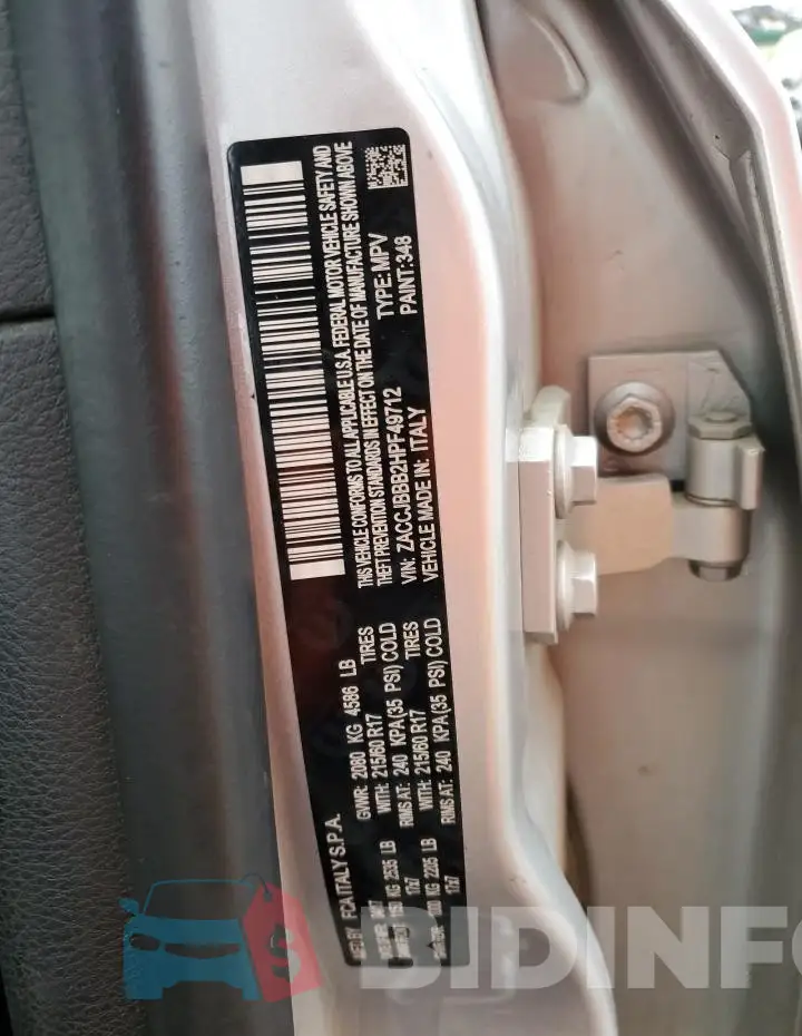 ZACCJBBB2HPF49712 Photo# 12