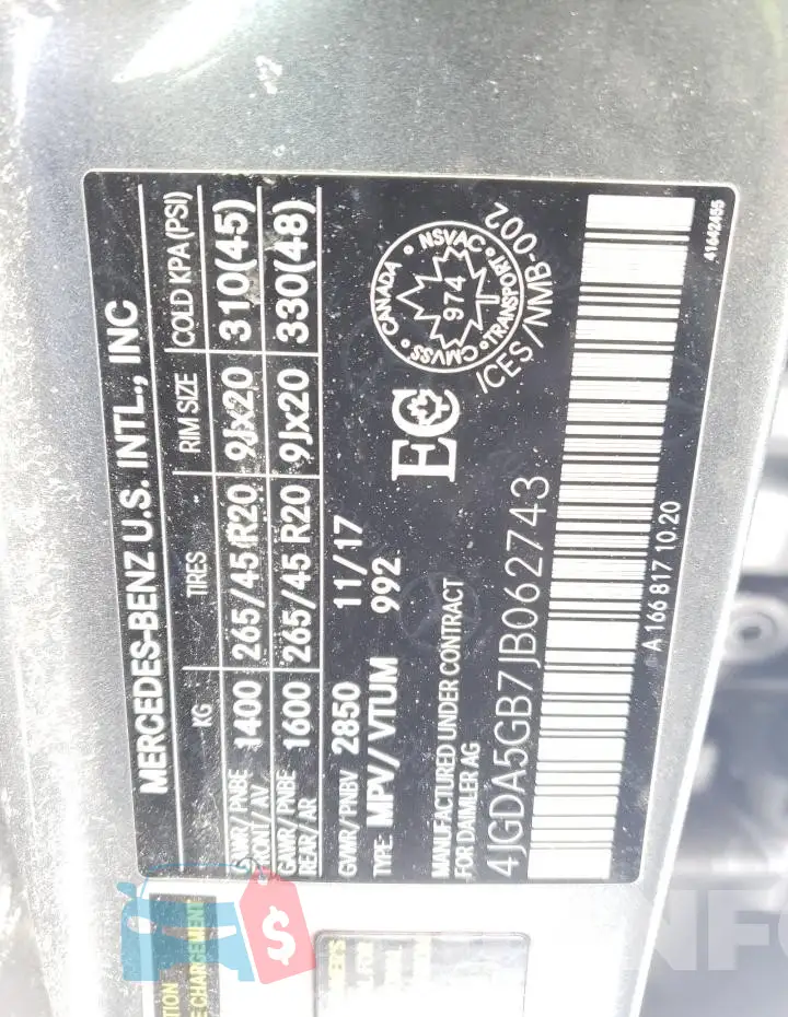 4JGDA5GB7JB062743 Photo# 14