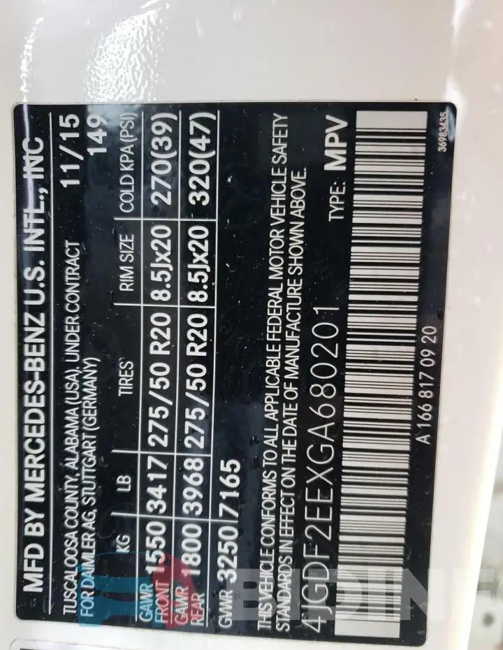 4JGDF2EEXGA680201 Photo# 13