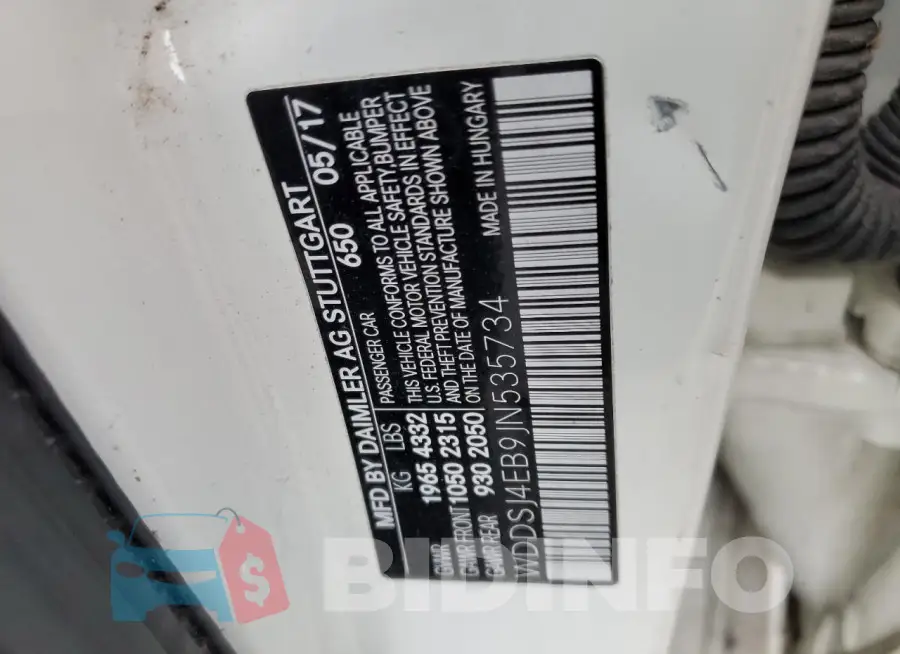 WDDSJ4EB9JN535734 Photo# 12